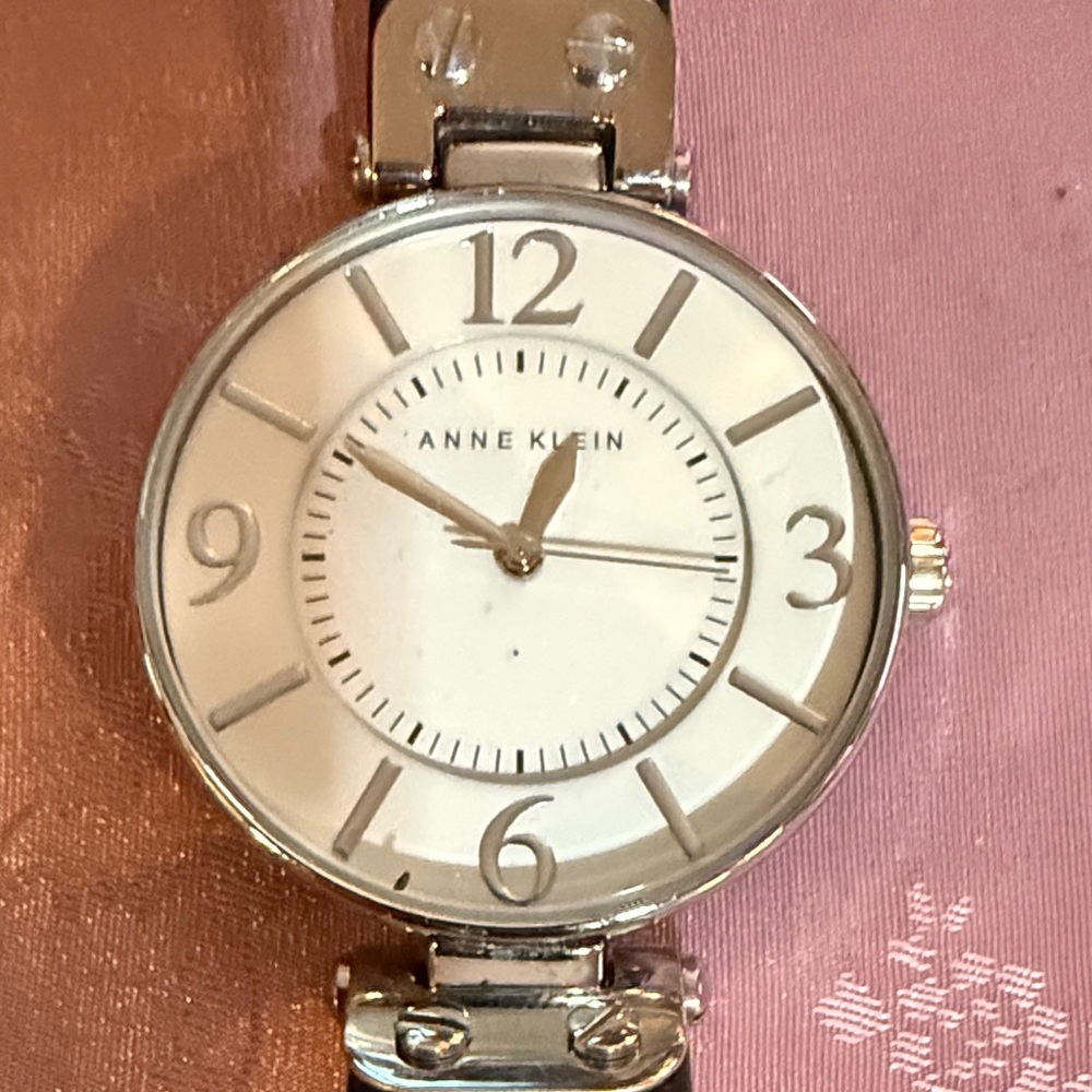 Anne Klein Silver-Tone Women's Watch with White Dial